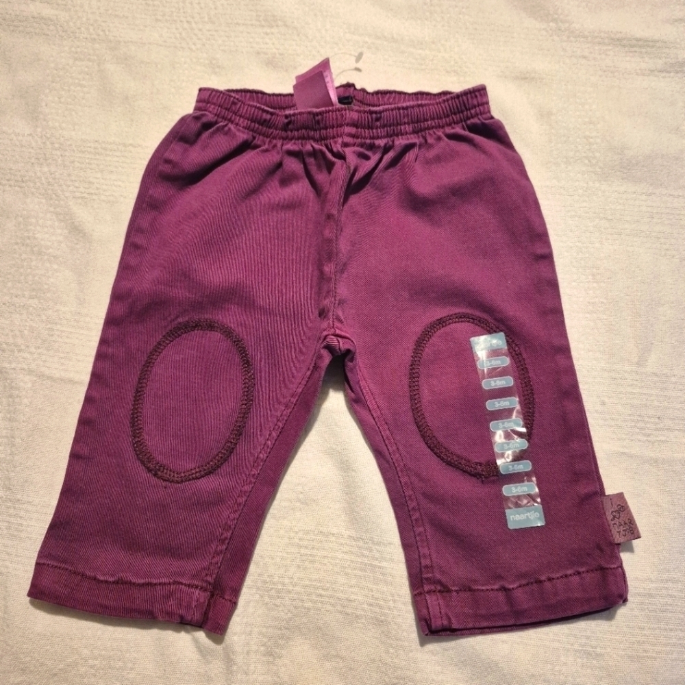 Naartjie kids baby size 3-6 months purple pants, elastic waist New
